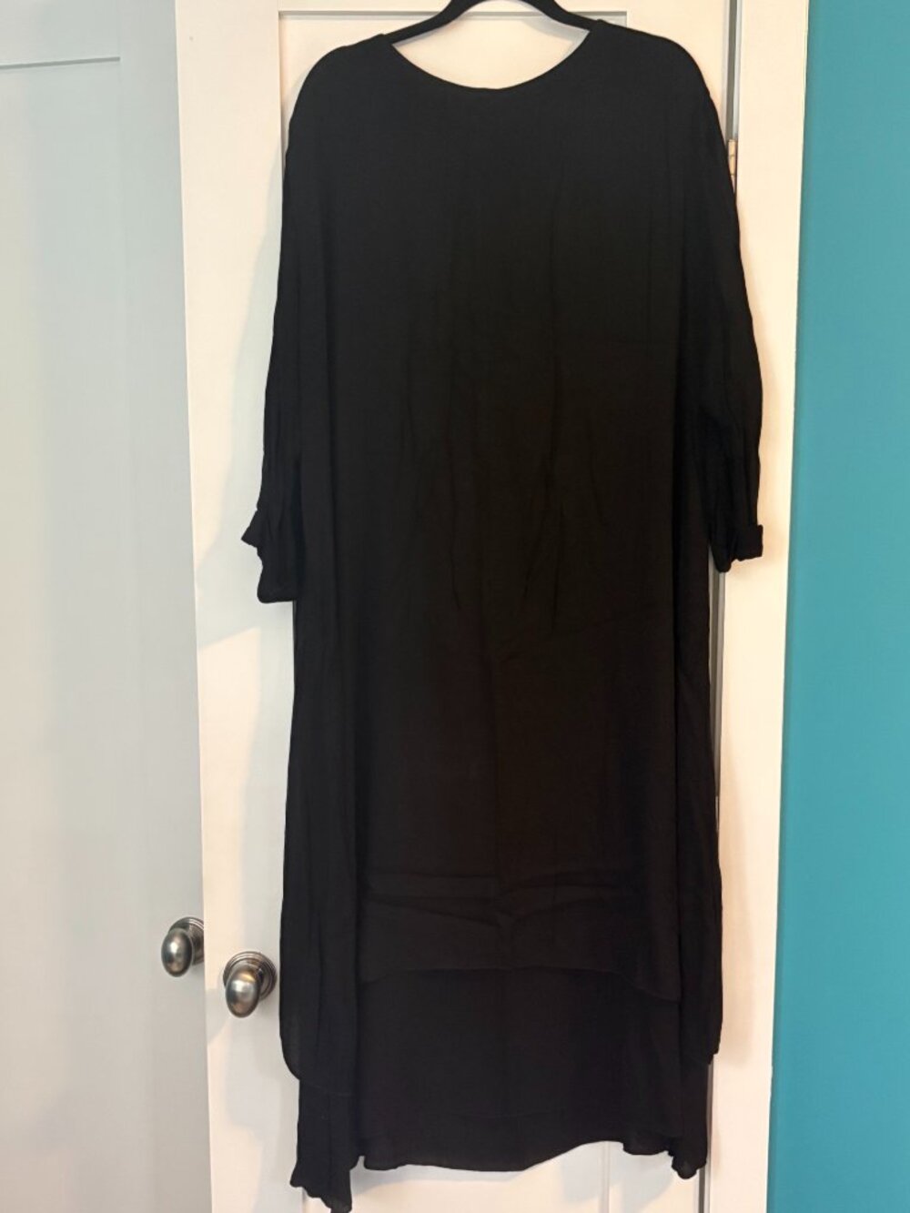 Long Sleeve V Neck Casual Irregular Hem Maxi Dress size 3XL - Picture 9 of 13